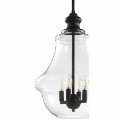 Wholesale 🔥 JONATHAN Y Adam Adjustable Metal And Glass Led Pendant, Oil Rubbed Bronze, 16" Width 😀 -ceiling lighting store 0101bba40387c145 7326 w800 h800 b1 p0