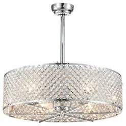 Top 10 π Warehouse Of Tiffany, Inc Warehouse Of Tiffany 6-Light 3-Blade Lighted Ceiling Fan CFL-8235REMO/CH π