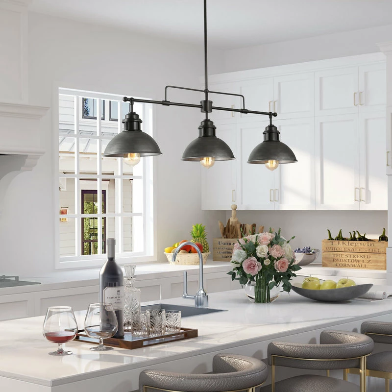 Cheapest 👏 Laluz 3-Light Linear Chandeliers Kitchen Island Pendant Lighting ✨ 4 Cheapest 👏 Laluz 3-Light Linear Chandeliers Kitchen Island Pendant Lighting ✨ - Image 4