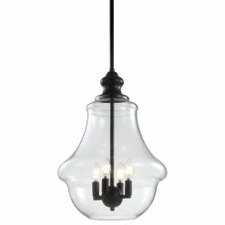 Wholesale 🔥 JONATHAN Y Adam Adjustable Metal And Glass Led Pendant, Oil Rubbed Bronze, 16" Width 😀 -ceiling lighting store 0641c48c0387c126 7326 w800 h800 b1 p0