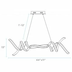 Promo 🛒 Finesse Decor Munich LED Horizontal Chandelier // Chrome // Black // Gold, Silver 👏 -ceiling lighting store 07011f970ffdd57f 7500 w800 h800 b1 p0