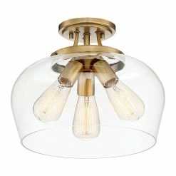 New ⭐ Savoy House 3-Light Semi-Flush Mount, Warm Brass ⭐ -ceiling lighting store 0741e4030a99ec39 6045 w800 h800 b1 p0