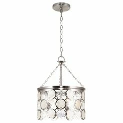 Buy 💯 Kira Home Estelle 18" Chic Crystal Pendant Chandelier, Wavy Glass, Capiz Shell 🤩 -ceiling lighting store 0841edb400df5a02 1864 w800 h800 b1 p0
