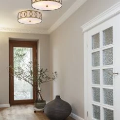 Best Sale 🤩 JONATHAN Y Aria 2-Light Metal LED Flush Mount, Brass Gold, 12.25"w 🎉 -ceiling lighting store 08717d59037d3e99 7193 w800 h800 b0 p0