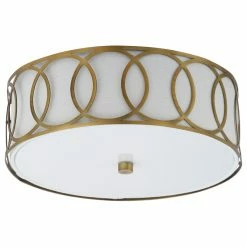 Best Sale 🤩 JONATHAN Y Aria 2-Light Metal LED Flush Mount, Brass Gold, 12.25"w 🎉 -ceiling lighting store 0a611f19037d3e9e 7193 w800 h800 b1 p0