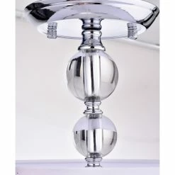 Best Pirce 🔥 Edvivi Lighting 3-Light Decorated White Drum Semi Flush Mount Chrome Fixture Coastal Lighting 🎁 -ceiling lighting store 0c1169ee07ac974a 2161 w800 h800 b0 p0