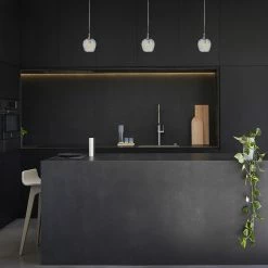 Wholesale 👍 Unbranded Apple/Leaf Hand Blown Clear Glass Pendant Brushed Nickel Finish, Pack Of 3 😍 -ceiling lighting store 0c21465c02ec4538 3540 w800 h800 b0 p0