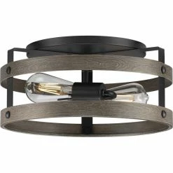 Deals 🌟 Progress Lighting Gulliver 2-Light Weathered Gray Farmhouse Flush Mount Ceiling Light ❤️ -ceiling lighting store 0df143d50fb29882 5547 w800 h800 b1 p0