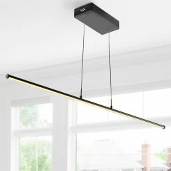 Buy 👏 JONATHAN Y Conley 39.5" Dimmable Adjustable Integrated Led Linear Pendant, Black 🎁