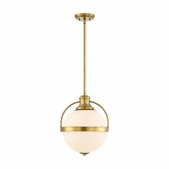 Deals 💯 Savoy House Westbourne 1-Light Pendant, Warm Brass 🥰