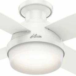 Cheapest 🎁 Hunter Fan Company 44" Dempsey Low Profile Ceiling Fan With Light + Remote, Fr 🔔 -ceiling lighting store 1541d1850f8fe6dc 9767 w800 h800 b0 p0