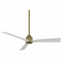 Brand new 🎉 WAC Lighting Clean Indoor/Outdoor 3-Blade Smart Ceiling Fan 54" Brass/White, Without Light 🔔