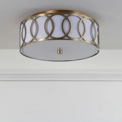 Best Sale 🤩 JONATHAN Y Aria 2-Light Metal LED Flush Mount, Brass Gold, 12.25"w 🎉 -ceiling lighting store 1891340b0f76311d 7193 w800 h800 b0 p0