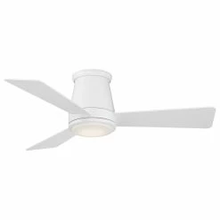 Discount 😀 WAC Lighting Hug 1 Light 44" Indoor Ceiling Fan, Matte White 🔥