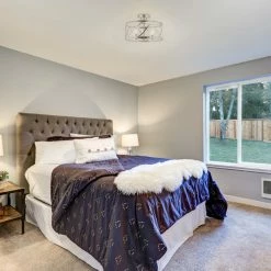 Deals 🤩 Kira Home Isabelle 16" Ceiling Light, Metal Drum Shade, Brushed Nickel 💯 -ceiling lighting store 1e112a4f00d3a813 8662 w800 h800 b0 p0