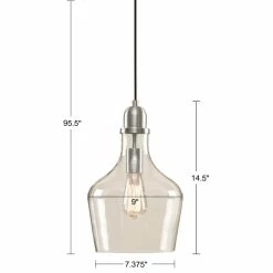 Cheap ⭐ Olliix Hampton Hill Auburn Bell Shaped Glass Pendant, Silver ❤️ -ceiling lighting store 1ec1968b020dbc7e 3999 w800 h800 b1 p0