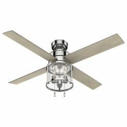 Top 10 π Hunter Fan Company Hunter 52" Astwood Polished Nickel Ceiling Fan With LED Light π