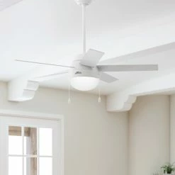 Best Sale 🎁 Hunter Fan Company 46" Anslee Fresh White Ceiling Fan With Light 🔥 -ceiling lighting store 21a142eb0f8fcde0 2924 w800 h800 b0 p0
