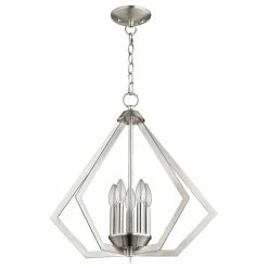 Discount 👍 Livex Lighting Inc. Prism 5-Light Chandelier, Brushed Nickel 🎉 -ceiling lighting store 22f18f2c0a74df1c 7676 w800 h800 b1 p0