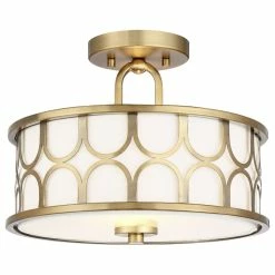 Outlet ⌛ Trade Winds Lighting Trade Winds Courtland Semi-Flush Mount Ceiling Light In Natural Brass 👏 -ceiling lighting store 2421410e0f925d9c 5614 w800 h800 b1 p0