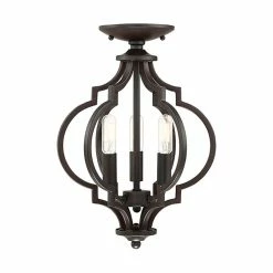 Cheap π Helmsman Lighting Works 3-Light Semi-Flush Mount, Oil Rubbed Bronze π₯°