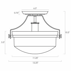 Best Pirce 🎉 Kira Home Zurich 12" Rustic Ceiling Light, Glass Shade, Antique Brass Accents 😀 -ceiling lighting store 25217c530b71e698 8653 w800 h800 b1 p0