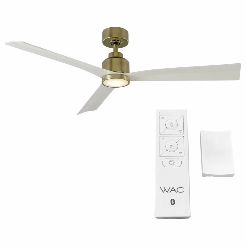 Cheap π₯ WAC Lighting Clean 1 Light 52" Indoor Ceiling Fan, Included, Satin Brass Matte White β 3 Cheap π₯ WAC Lighting Clean 1 Light 52" Indoor Ceiling Fan, Included, Satin Brass Matte White β - Image 3