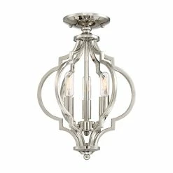 Outlet 🤩 Helmsman Lighting Works 3-Light Semi-Flush Mount, Polished Nickel 😉 -ceiling lighting store 273152fd0aa180a9 8832 w800 h800 b1 p0
