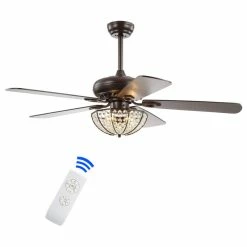 New ✔️ JONATHAN Y Joanna 52" 3-Light LED Ceiling Fan With Remote, Oil Rubbed Bronze 🧨 -ceiling lighting store 2b317f450f7632d8 0707 w800 h800 b1 p0