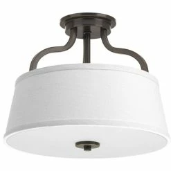 Outlet 🥰 Progress Lighting Arden 2-Light Semi-Flush Convertible Light, Antique Bronze 🌟