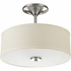New 🌟 Progress Lighting Inspire 2-Light Semi-Flush, Brushed Nickel 🎉