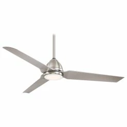 Best Pirce 😉 Minka Aire Java 54 In. LED Indoor/Outdoor Brushed Nickel Wet Ceiling Fan 🥰
