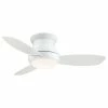 Outlet 🧨 Minka Aire Concept II 44 In. LED Indoor White Flush Mount Ceiling Fan 😉