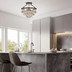 Brand new 😀 Greenville Signature Ariane 5-Light Black Semi Flush Mount ✨