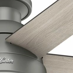 Flash Sale ✨ Hunter Fan Company 46" Anslee Low Profile Ceiling Fan With Light, Light Gray O ✔️ -ceiling lighting store 345104990f8ff22c 7498 w800 h800 b0 p0