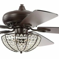 New ✔️ JONATHAN Y Joanna 52" 3-Light LED Ceiling Fan With Remote, Oil Rubbed Bronze 🧨 -ceiling lighting store 34717d45030392cf 0707 w800 h800 b1 p0
