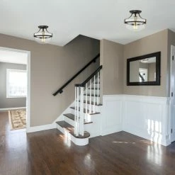 Best Pirce 🎉 Kira Home Zurich 12" Rustic Ceiling Light, Glass Shade, Antique Brass Accents 😀 -ceiling lighting store 3471878200c3c953 8653 w800 h800 b0 p0