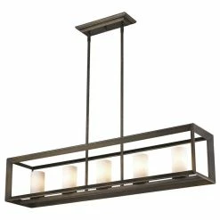 Best deal π Golden Lighting Smyth Linear Pendant, Opal Glass, Gunmetal Bronze π