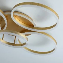 Promo 🌟 Aiwen 5 Light LED Semi-Flush Mount Light Modern Ring Ceiling Light, Gold ⭐ -ceiling lighting store 35418b2001b1bb2f 2048 w800 h800 b0 p0