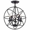 Best deal ✨ Edvivi Lighting Dover 5-Light Oil Rubbed Bronze Sphere Cage Globe Flush Mount Chandelier 🥰