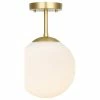 Deals 💯 Light Society Aura Globe Ceiling Light, Milk Glass 🔥