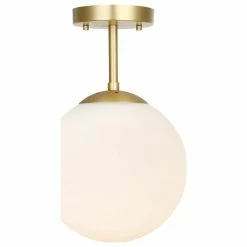 Deals 💯 Light Society Aura Globe Ceiling Light, Milk Glass 🔥