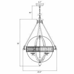 Promo 😉 Edvivi Lighting Magellan 4-Light Chrome Sphere Chandelier With Crystals Belt 🥰 -ceiling lighting store 38616a7c0f213c33 3732 w800 h800 b1 p0