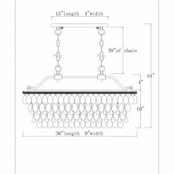 Brand new ⌛ Edvivi Lighting 4-Light Antique Bronze Rectangular Crystal Chandelier Dining Room Fixture Glam 🎉 -ceiling lighting store 3871473c0d70313a 9357 w800 h800 b0 p0