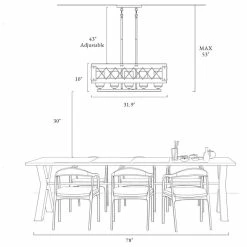 Outlet 🔥 LNC Lighting LNC 32" 5-Light Farmhouse Matte Black And Brown Wood Linear Chandelier 🔔 -ceiling lighting store 38b1dd2903199b07 6384 w800 h800 b1 p0