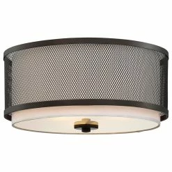 Outlet β€οΈ Helmsman Lighting Works 3-Light Flush Mount, Oil Rubbed Bronze π
