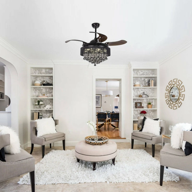 Cheapest π Whoselamp Crystal Folding Blades Ceiling Fan With Light And Remote Control π 3 Cheapest π Whoselamp Crystal Folding Blades Ceiling Fan With Light And Remote Control π - Image 3
