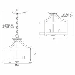 New 😉 Kira Home Woodrow 15" Farmhouse Semi Flush Convertible Pendant Light, Wood Style 👍 -ceiling lighting store 3b5158e00da5deb0 8658 w800 h800 b1 p0