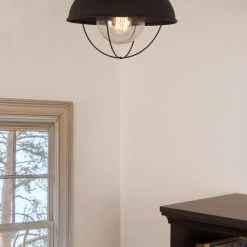 Hot Sale 😉 Kira Home Bayside 11" Nautical Farmhouse Flush Mount Ceiling Light, Seeded Glass 😀 -ceiling lighting store 3be1f93f00c3e560 8633 w800 h800 b0 p0