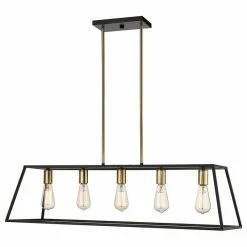 Best reviews of ✨ OVE Decors Agnes 5-Light LED Island Fixture, Matte Black And Light Gold 🔥 -ceiling lighting store 3d2144350efb7ae4 6867 w800 h800 b1 p0